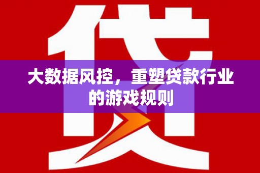 鹤峰大数据风控，重塑贷款行业的游戏规则