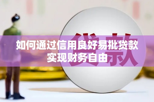 鹤峰如何通过信用良好易批贷款实现财务自由