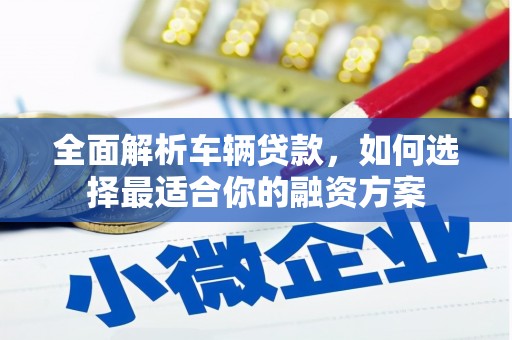 鹤峰全面解析车辆贷款，如何选择最适合你的融资方案